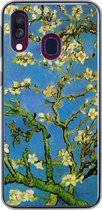 Geschikt voor Samsung Galaxy A40 hoesje - Amandelbloesem - Vincent van Gogh - Siliconen Telefoonhoesje