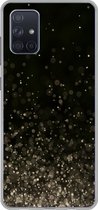 Geschikt voor Samsung Galaxy A51 5G hoesje - Glitter - Abstract - Zwart - Siliconen Telefoonhoesje