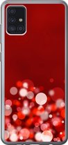 Geschikt voor Samsung Galaxy A52 5G hoesje - Rood - Design - abstract - Licht - Siliconen Telefoonhoesje