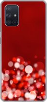 Geschikt voor Samsung Galaxy A51 5G hoesje - Rood - Design - abstract - Licht - Siliconen Telefoonhoesje