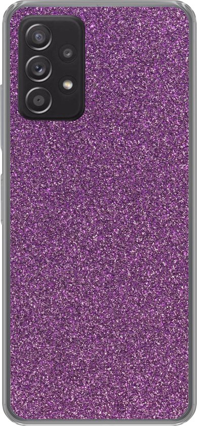 Geschikt voor Samsung Galaxy A33 5G hoesje - Glitter - Roze - Design - Abstract - Siliconen Telefoonhoesje