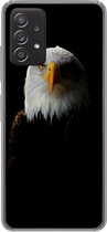 Geschikt voor Samsung Galaxy A53 5G hoesje - Adelaar - Vogel - Zwart - Siliconen Telefoonhoesje