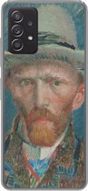 Geschikt voor Samsung Galaxy A53 5G hoesje - Zelfportret 1887 - Schilderij van Vincent van Gogh - Siliconen Telefoonhoesje