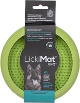 LickiMat UFO - Hondenbak - Likmat / Anti-schrok / Slowfeeder voor Hond - Groen - 20 cm