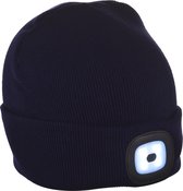 Chapeau avec LED - Chapeau LED rechargeable - Blauw - Siècle des Lumières réglable pour plus de chaleur et de style