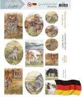 Push Out Scenery Special - Card Deco Essentials - Wild Animals - Deutsch