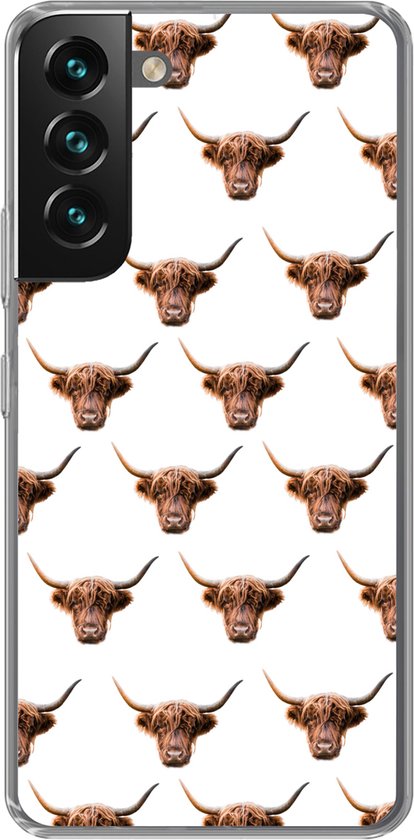 Coque Samsung Galaxy S22 Plus - Highlander écossais - Vache - Motif - Coque de téléphone en Siliconen