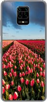 Geschikt voor Xiaomi Redmi Note 10 Lite hoesje - Kleurrijke tulpen in Nederlands landschap - Siliconen Telefoonhoesje