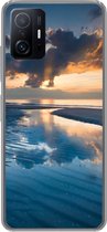 Geschikt voor Xiaomi 11T Pro hoesje - Zonsondergang bij de Nederlandse kust - Siliconen Telefoonhoesje
