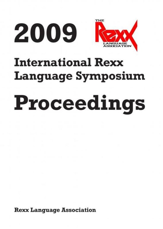 2009 International Rexx Language Symposium Proceedings - cover