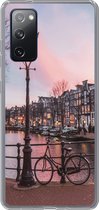 Geschikt voor Samsung Galaxy S20 FE hoesje - Amsterdam in de schemering - Siliconen Telefoonhoesje