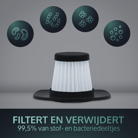 JAP Appliances Tornado S3 - Kruimelzuiger snoerloos - Handstofzuiger oplaadbaar - Auto stofzuiger draadloos - Krachtige zuigkracht 10000Pa - Nat en droog - Voor dierenharen - 150W
