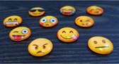 1 stuk Glazen Smiley koelkastmagneet 2,5 cm - Emoji Magneet - Emoticon Magneetjes - Emotikon Magneet - Whiteboard Koelkast - Memo Magneten