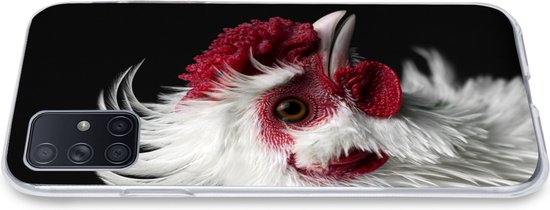 Coque Samsung Galaxy A51 - Kip - Vogel - Zwart - Siliconen