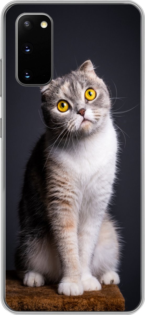 Telefoonhoesje Geschikt voor Samsung Galaxy S20 hoesje - Kat - Ogen - Licht - Siliconen Telefoonhoesje Telefoonhoesje
