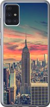 Geschikt voor Samsung Galaxy A52 5G hoesje - New York - Manhattan - Empire State Building - Siliconen Telefoonhoesje
