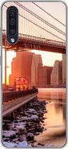 Geschikt voor Samsung Galaxy A50 hoesje - New York - Brooklyn - Bridge - Siliconen Telefoonhoesje