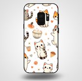 Smartphonica Telefoonhoesje voor Samsung Galaxy S9 met katten opdruk - TPU backcover case katten design / Back Cover geschikt voor Samsung Galaxy S9