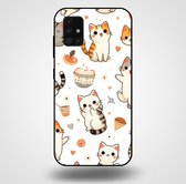 Smartphonica Telefoonhoesje voor Samsung Galaxy A51 5G met katten opdruk - TPU backcover case katten design / Back Cover geschikt voor Samsung Galaxy A51 5G