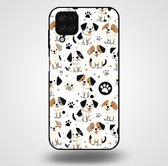 Smartphonica Telefoonhoesje voor Samsung Galaxy A12 met honden opdruk - TPU backcover case honden design / Back Cover geschikt voor Samsung Galaxy A12