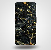 Smartphonica Telefoonhoesje voor OPPO A9 2020 met marmer opdruk - TPU backcover case marble design - Goud Zwart / Back Cover geschikt voor OPPO A9 (2020)
