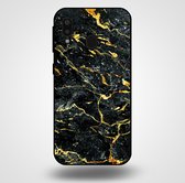 Smartphonica Telefoonhoesje voor Samsung Galaxy A20E met marmer opdruk - TPU backcover case marble design - Goud Zwart / Back Cover geschikt voor Samsung Galaxy A20e