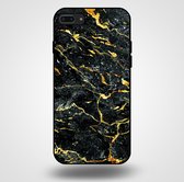 Smartphonica Telefoonhoesje voor iPhone 7/8 Plus met marmer opdruk - TPU backcover case marble design - Goud Zwart / Back Cover geschikt voor Apple iPhone 7 Plus;Apple iPhone 8 Plus