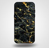 Smartphonica Telefoonhoesje voor Samsung Galaxy A5 2017 met marmer opdruk - TPU backcover case marble design - Goud Zwart / Back Cover geschikt voor Samsung Galaxy A5 2017