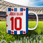 SC Heerenveen Mug - Voetbal Mug - Personnalisé avec naam et numéro - 325ml - Tasses cadeaux de Voetbal - SC Heerenveen Articles Shirt Mug