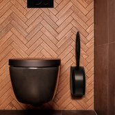 GreenBrush - Toiletborstel - Zwart - Circulaire WC borstel - Inclusief Easyfix backplate