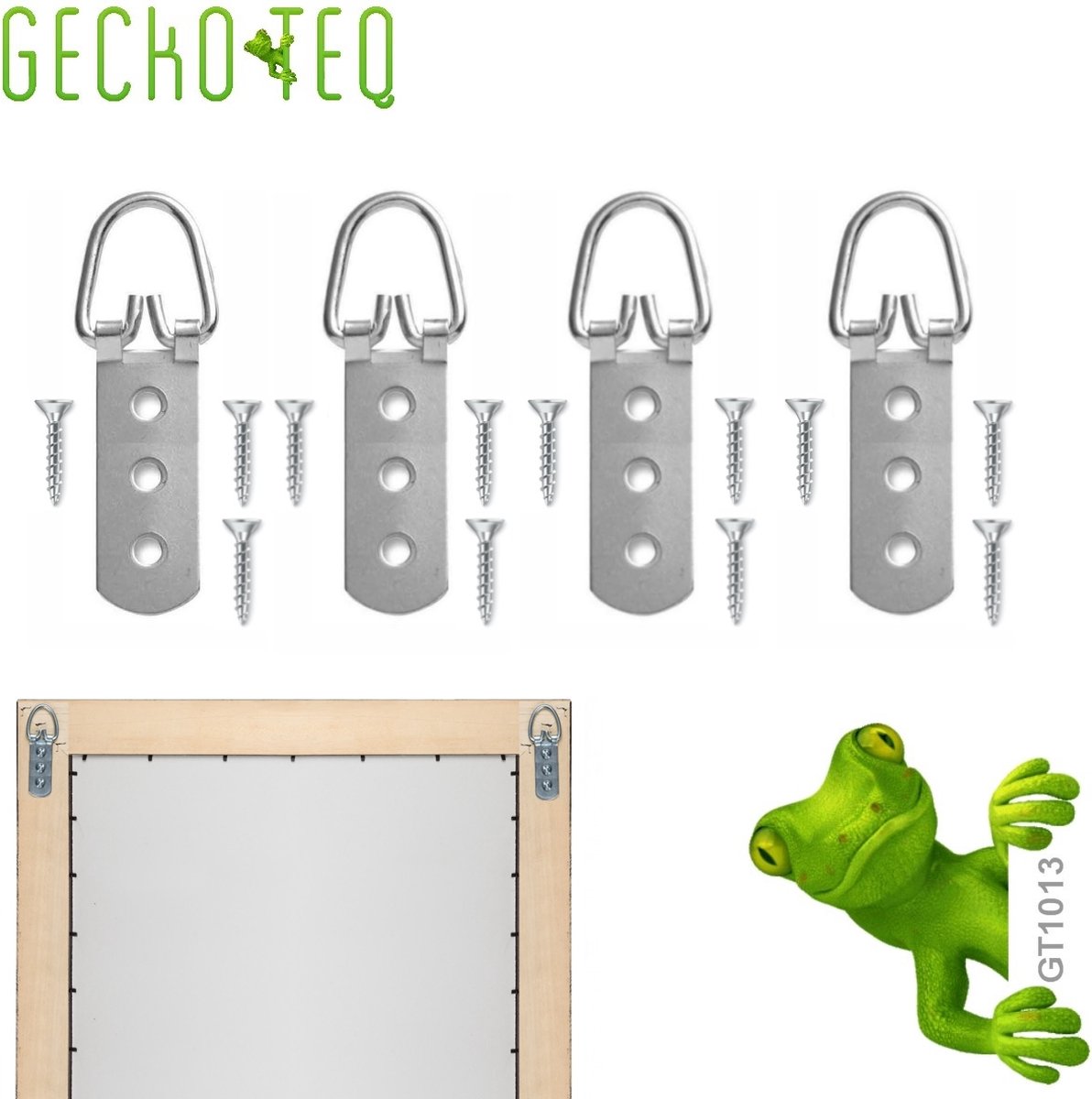 GT1013 GeckoTeq 4 x ophang-schilderij-fotolijst-ophangsysteem
