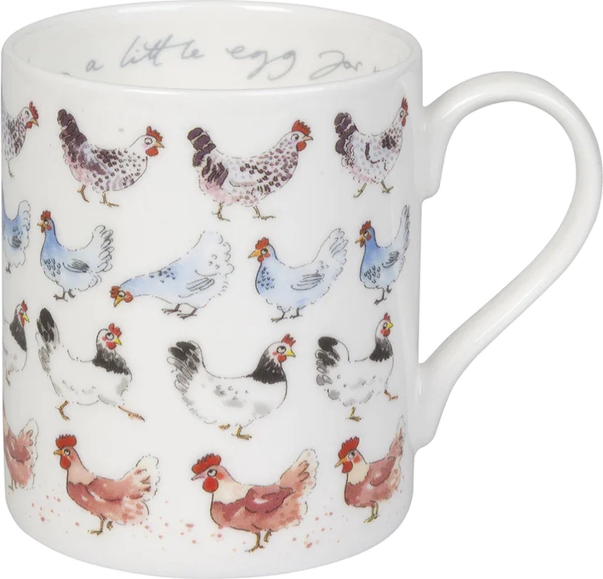 Sophie Allport Scharrelende Kippen Mok beker kopje voor koffie en thee van Paasservies Mok voor Pasen Servies voor Pasen Kopje voor Pasen