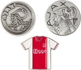 AJAX Pin Set Logo Ajax , ancien logo et chemise