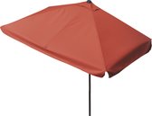 Bol.com EASYmaxx Parasol met UV-bescherming - Halfrond 230 x 140cm - Terracotta aanbieding