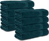Komfortec handdoeken – Set van 8 - Badhanddoek 50x100 cm - 100% Katoen - Petroleumblauw