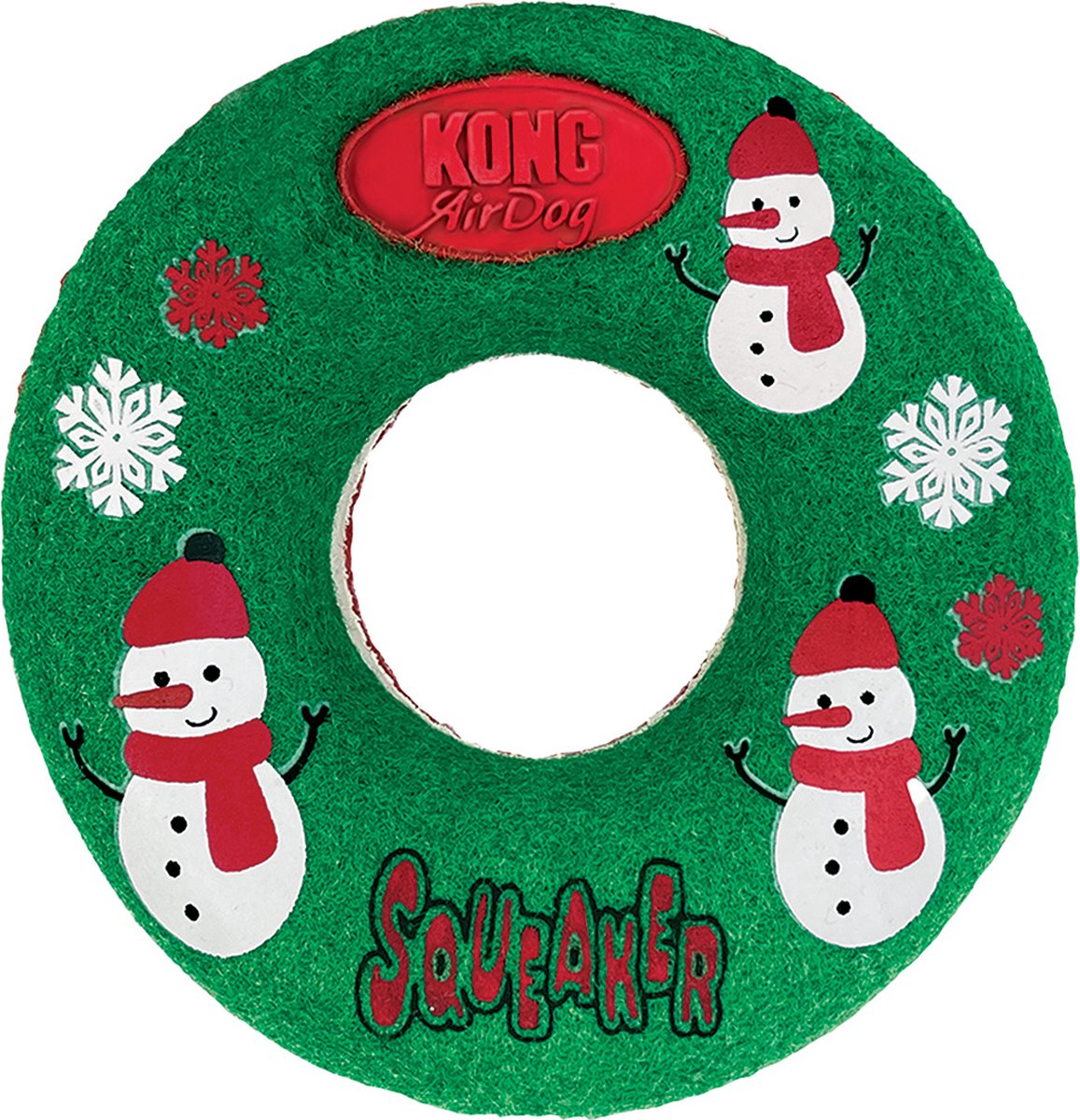 Kong – Speelgoed Voor Dieren – Hond – Kong Holiday Airdog® Donut M – 12,1×12,1×4,5cm Groen – 1st