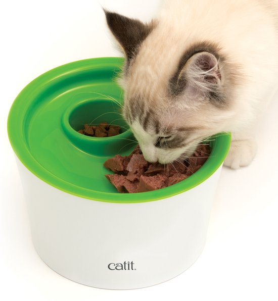 Cat-It Senses 2.0 Multi Feeder - Wit/Groen - Voerbak - Ø 19 cm