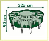 Nature - Tuinmeubelhoes - Beschermhoes voor tafel (rond) - H90 x Ø325cm