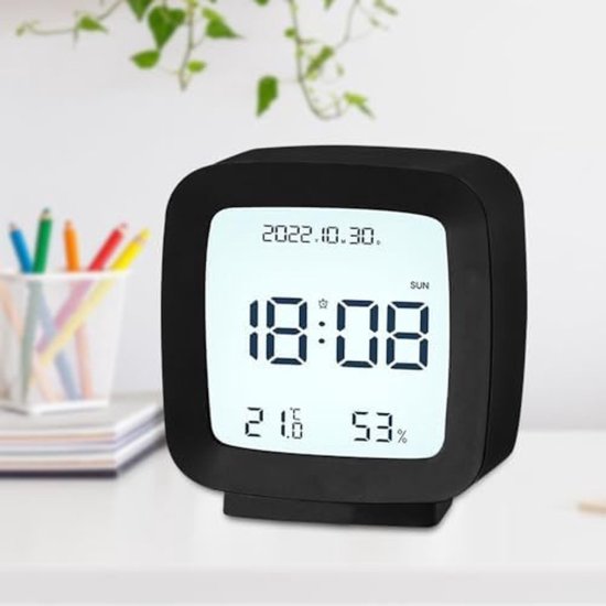 Kleine Digitale Klok, Digitale Wekker met Temperatuur, Datumweergave