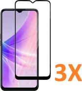 Volledige dekking Screenprotector Glas - Tempered Glass Screen Protector Geschikt voor: Oppo A77 - 3x