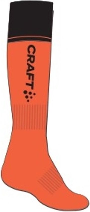 Chaussettes de football Craft Progress 2.0 Contrast - Oranje / Zwart | Taille : 31/33