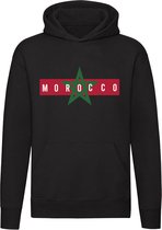 Morocco Hoodie - marokko - noord afrika - marokkaanse vlag - arabisch - retro - berbers - arabier - trots - unisex - trui - sweater - capuchon