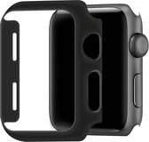 Telefoonglaasje Hoesje - Geschikt voor Apple Watch 4\ Apple Watch 5\ Apple Watch 6 - Kunststof - 40mm - Zwart