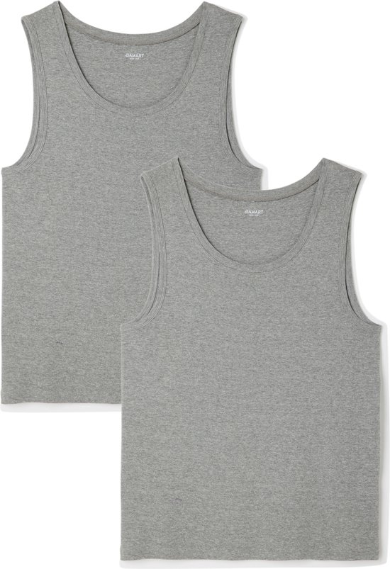 Damart - Set van 2 T-shirts zonder mouwen - Heren - Grijs - (102-109) L