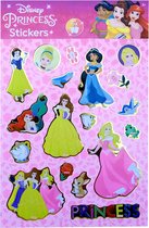 Disney Princess - 6 x feuille d'autocollants - paillettes - or - artisanat - créatif - princesses - Sinterklaas - cadeau de chaussures - cadeau