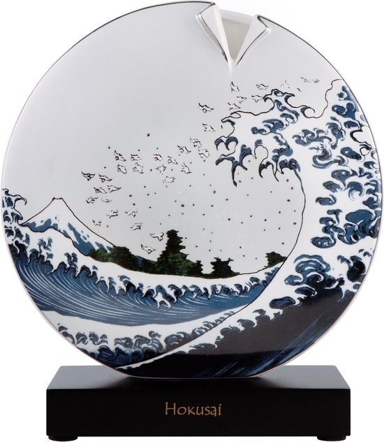Goebel - Katsushika Hokusai | Vaas De Golf 22 | Porselein - 22cm - met echt goud