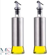MS MixStore® - Oliefles - met Schenktuit - 300ml - Olijfolie Fles - 2 Stuks - Olie- en azijnstel