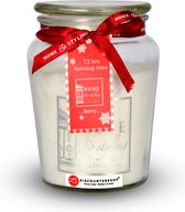 Geurige Bessen Kaars in Glazen Mason Jar - Kerstdecoratie - Valentijn Cadeau voor Haar - 72 uur Brandtijd - Wit