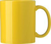 Bellatio Design Tasses à Café Nantes - 1x - céramique - avec anse - jaune - 300 ml