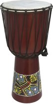 Bongo drums/trommel handgemaakt - hoogte 50 cm - met Afrikaanse print